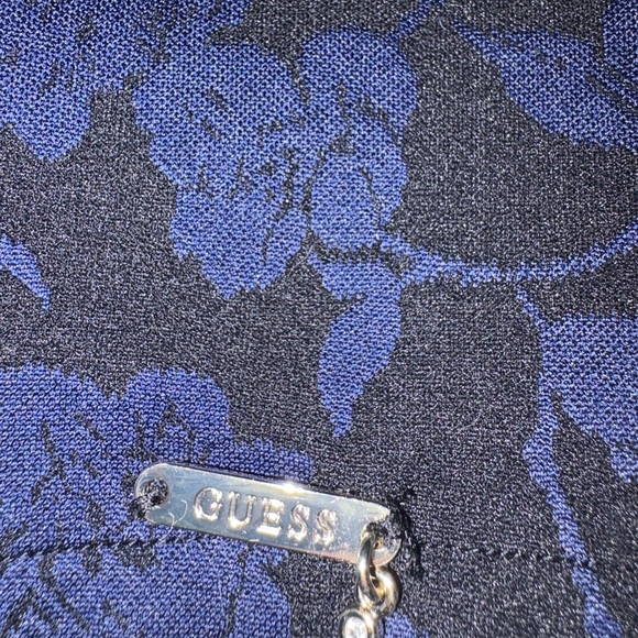 Guess Black and Blue Floral Long Sleeve Dress - Picture 3 of 3